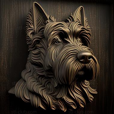 3D model st Flanders Bouvier dog (STL)